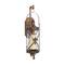 20'' Bronze Glass Decorative Candle Wall Sconce